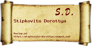 Stipkovits Dorottya névjegykártya